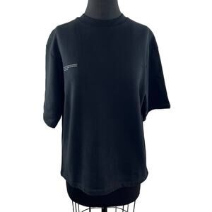 Pangaia Black XS Organic Cotton Relaxed Fit Shirt Crew Neck Dropped Shoulder NEW
